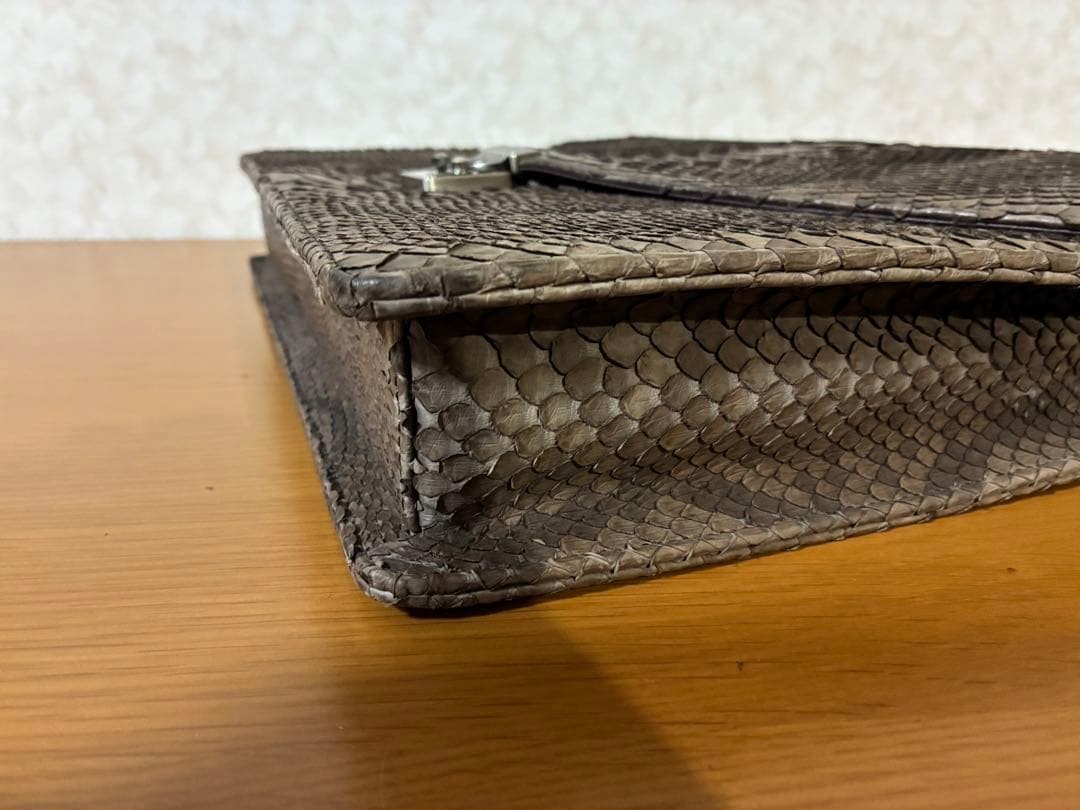 VERSACE Mens Python Leather Business Briefcase Ba… - image 11