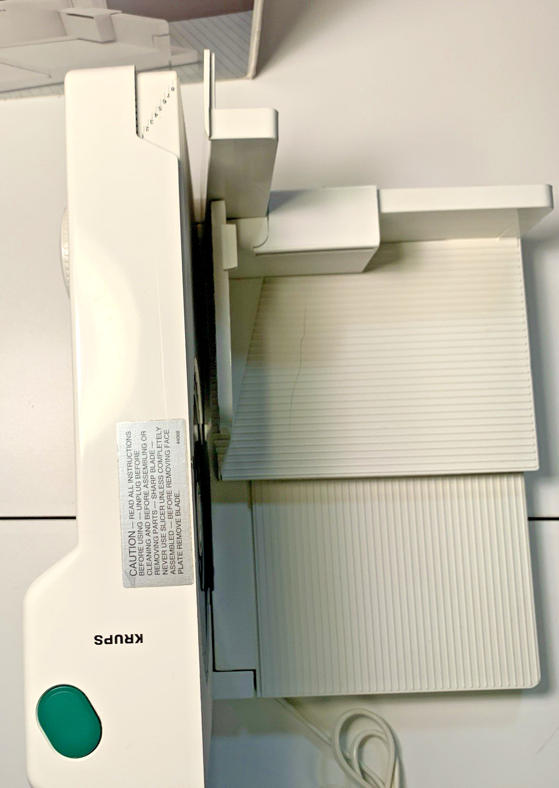 Krups Slice It Electric Food Slicer 213A Box W/ Manual Pre - White