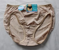 Vanity Fair Women's Illumination Hi-Cut Silky Soft Brief AC2 Beige Medium NWT