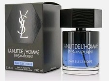 YSL LA NUIT DE L'HOMME Eau Electrique 3.3 Oz / 100 ml Esu de Toillete Spray RARE