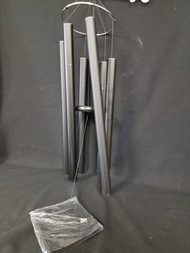 Music Of The Spheres Westminster Bass Wind Chime – Schwarzes Windspiel Aus Aluminium, Robust & Klangvoll, Made In USA