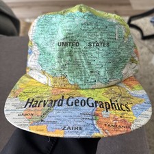 Wearin The World Harvard Geographics SnapBack Tyvek Made in USA World Map