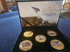 2020 Iwo Jima Memorial 75th Anniversary 24K Gold Plated Coin Set. Free Shipping!