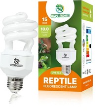 UVA UVB Reptile Light 15W 10.0,Desert Terrarium Compact Fluorescent Lamp,UVB