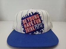  Pepsi Vintage Be Young Have Fun Drink Pepsi Snapback Hat Cap VTG 90s 