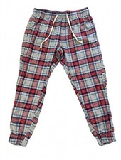American Eagle AE Lounge Pajama Pants Men M Plaid Flannel Jogger Drawstring