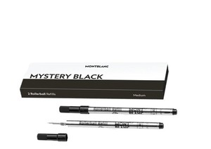Montblanc Rollerball Refill RB M Mystery Black Medium 2 Pack Quick Dry Ink