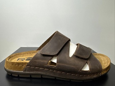 Rohde Herren Pantoletten Gr.41 Hausschuhe Sandale 5914 Mocca