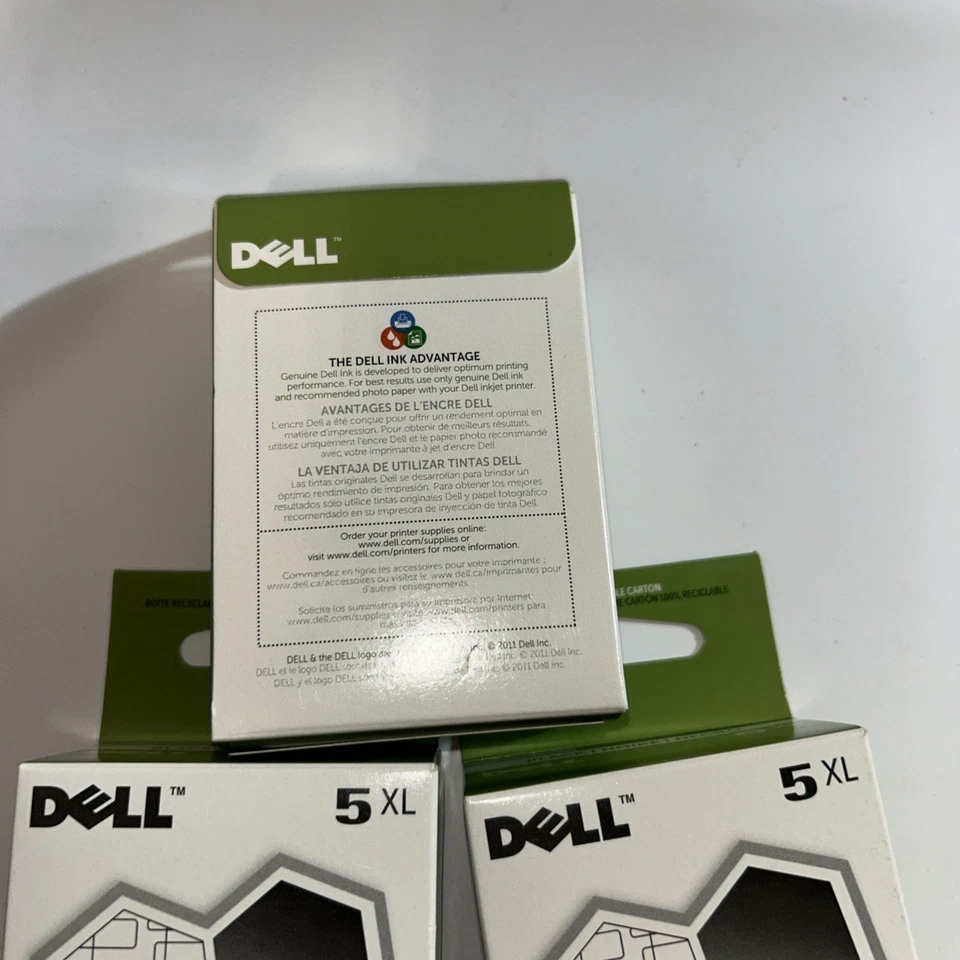 Lote de 3 Cartuchos de Tinta Dell 5XL Negro M4640 SELLADOS Foto 3 de 3