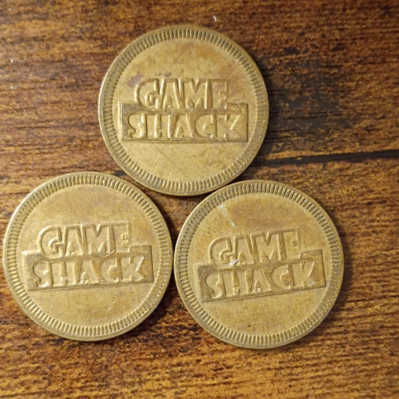 GameShack Lot of 3 Gold Tokens for GameShack Board Game - Not Redeemable