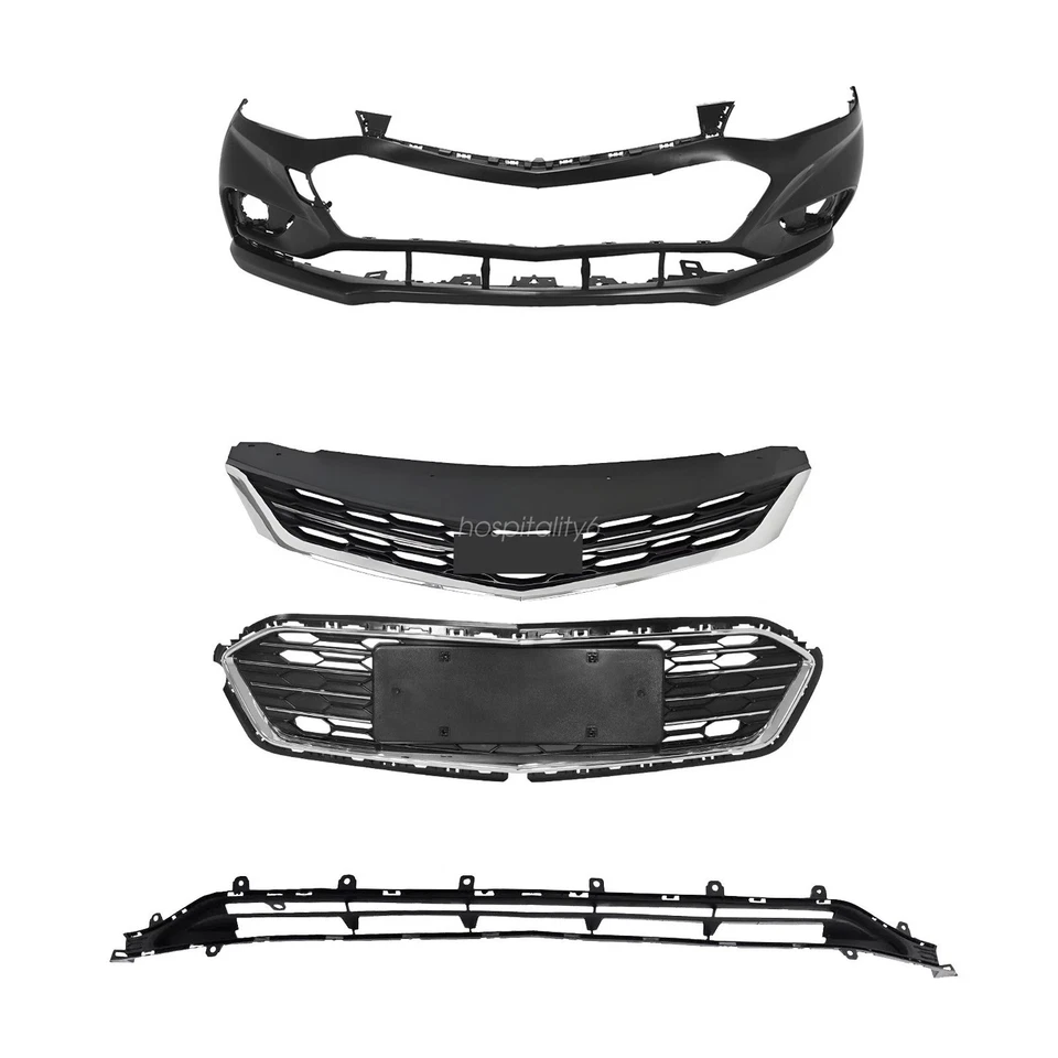 For 2016 2017 2018 Chevy Cruze Front Bumper Cover Grille &Radiator Deflector Set Foto 4 de 4