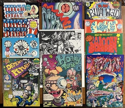 Huge LOT x11 Dave Geiser Underground Comix Edge City Honky Tonk Demented Pervert