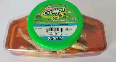Soft Baits Assortment - Gulp! Alive! Shrimp -3-Inch Assorted Colors  