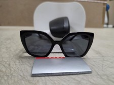 Prada SPR 24x 1ab-5z1 Black Sunglasses 52-18 Authentic w/ Case