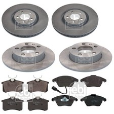 FEBI BREMSSCHEIBEN + BELÄGE VORNE + HINTEN passend für VW POLO 6R 6C 2009-2017