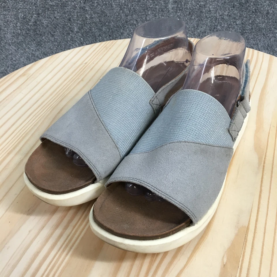 Sandalias Rockport para mujer 9,5 M Kyra con cordones de cuero azul punta abierta informales CI4824 Foto 3 de 4