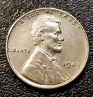 1943 Lincoln Wheat Penny Cent Steel Lamination Error Unc