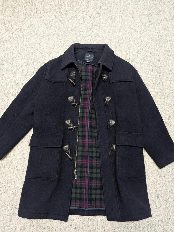 BROOKS BROTHERS темно-синий DUFFLE пальто толстая шерсть L куртка 44 - Изображение 3 из 4