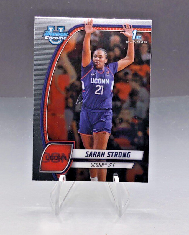 2024-25 Bowman Chrome U Sarah Strong #62 Bowman 1st UConn Huskies