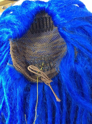 Cyber Goth Blue Dreadlocks Single Dread Fall Ponytail Rave Steampunk BN - Picture 3 of 3