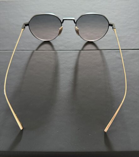 Dita Artoa.82 Black Gold Sunglasses, Round Titanium Frame, Metal Nosepads, Japan