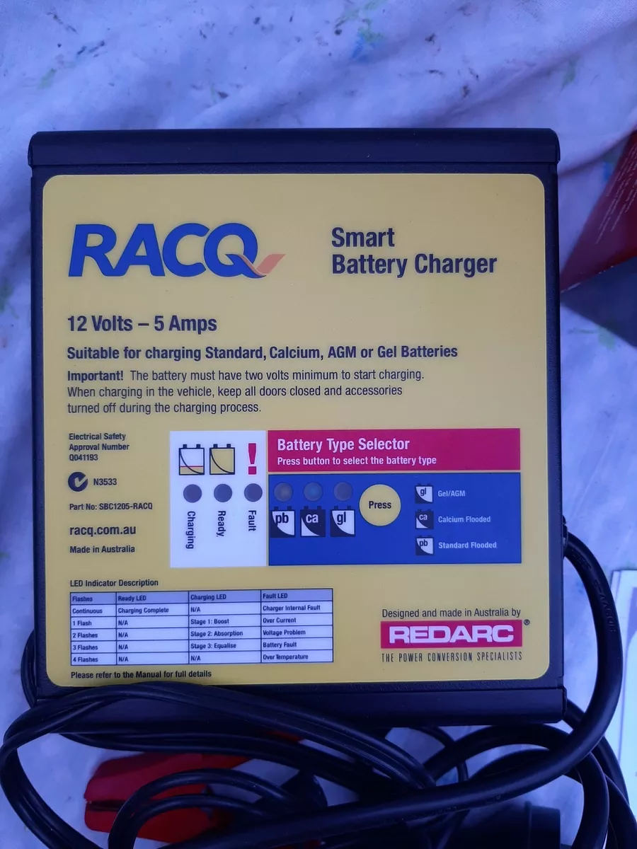REDARC RACQ SMART BATTERY CHARGER. eBay