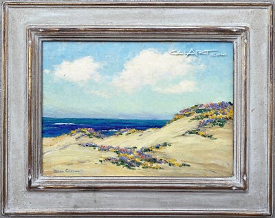 1940s CaLiFoRnia Beach Oil Painting by LAGUNA BEACH Female Artist JOANE CROMWELL