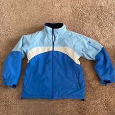 Vintage OP Ocean Pacific Snowboarding/Ski Jacket Youth Size 10 Blue White-EUC