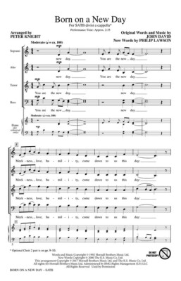 Born on a New Day King's Singers Choral SATB divisi a cappella Jo