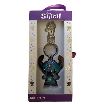NWIB Disney Stitch Pave  3D Rhinestone Key Chain