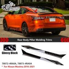 For Nissan Maxima 2016-2021 Rear Body Pillar Molding Trims Clip-On Left+Righ Set