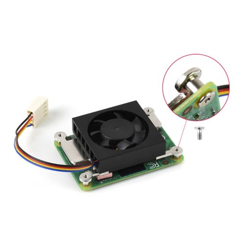 3007 Cooling Fan With Thermal Tapes Metal Frame for Raspberry Pi 4 CM4 b - Afbeelding 3 van 8