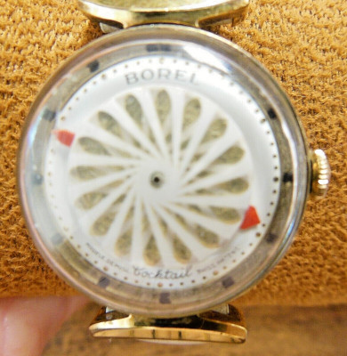 Rare  Vintage Borel Woman's Moving Dial Cocktail Wristwatch, running well.