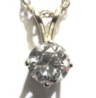 GIA certified 1.23ct round diamond  I1 J 14k yellow gold solitaire pendant 0.9g — photo 5