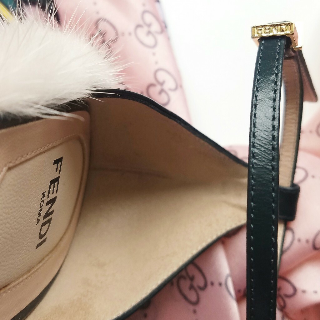 Brand New Rare Fendi Womens Mink Fur Trim Leather Pumps Green Size 38 (7.5US) image 8