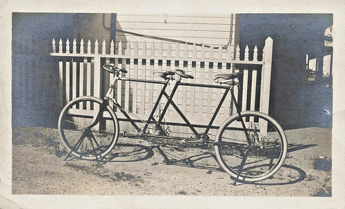 Tandem Bi Bici Vintage - 5 Vitesses - Cadre Acier Rouge - 26 Pouces - Italie