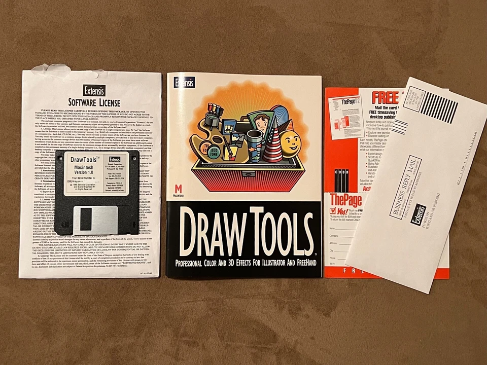 VINTAGE DRAW TOOLS PRO COLOR & 3D EFFECTS 4 ILLUSTRATOR & FREEHAND SOFTWARE MAC - Image 2 of 4