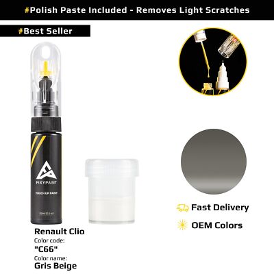 Touch up Paint for Renault Clio Code: C66 Gris Beige