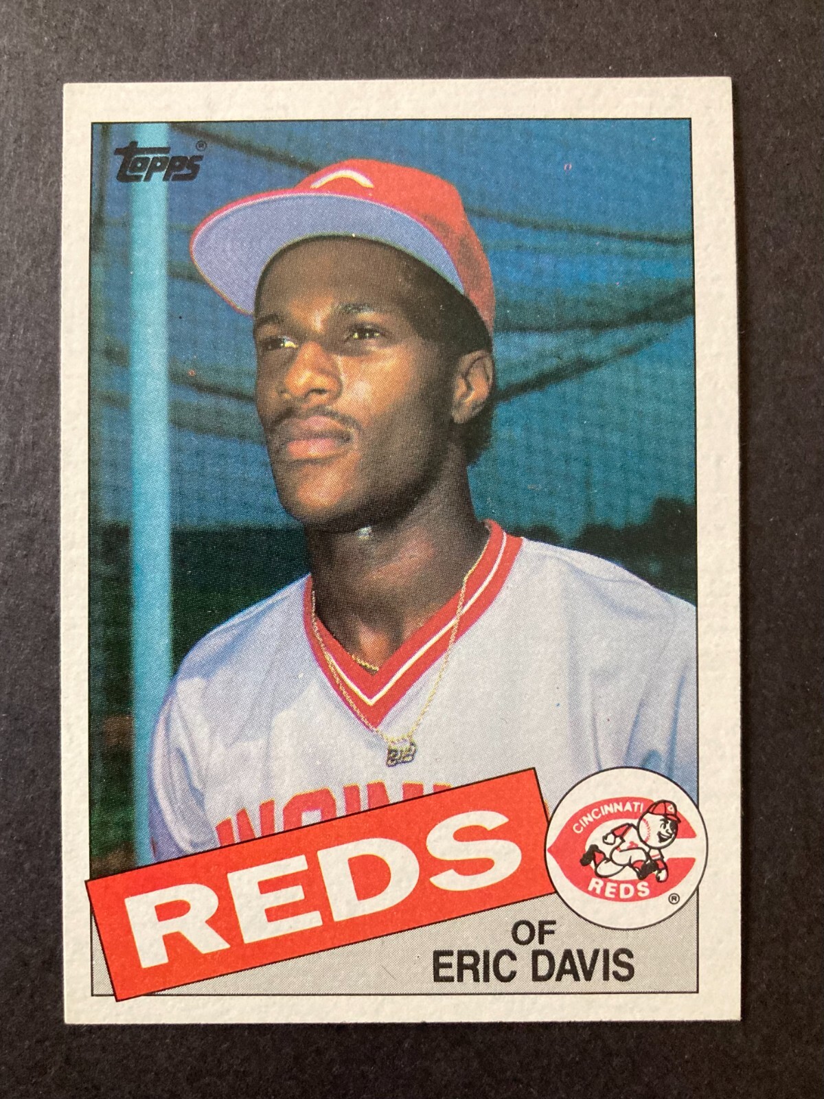 ERIC DAVIS CINCINNATI REDS 1985 TOPPS ROOKIE RC CARD #627 - #040224E