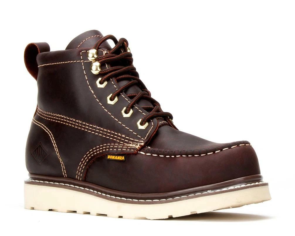 Burgundy steel toe boots sale