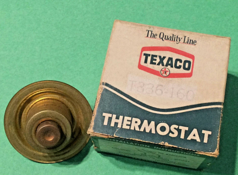 Termostato TEXACO Vintage 76 77 78 79 80 81 PLYMOUTH Flecha Sapporo 160° Latón Foto 3 de 3