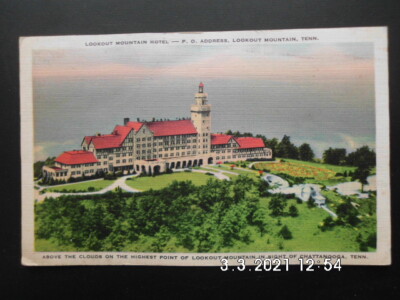 USA - CHATTANOOGA Tenn. - AK Lookout Mountain Hotel - gedruckte Infos - 1940