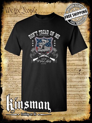 Defend Liberty Don't Tread on Me T-Shirt / 2nd Amendment 2A Rattlesnake