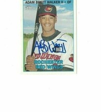 ADAM BRETT WALKER II SIGNED IP TOPS HERITAGE #90 2016 ROCHESTER RED WINGS AUTO