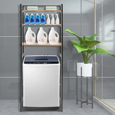 Stylish 3-Tier Freestanding Washing Machine Shelf with Ample Storage