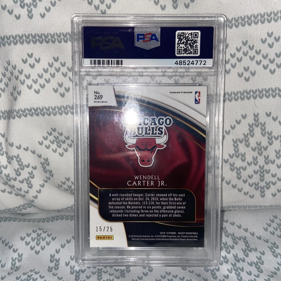 2018 Panini Select Wendell Carter Jr Tie- Dye Prizm  - Image 2 of 2