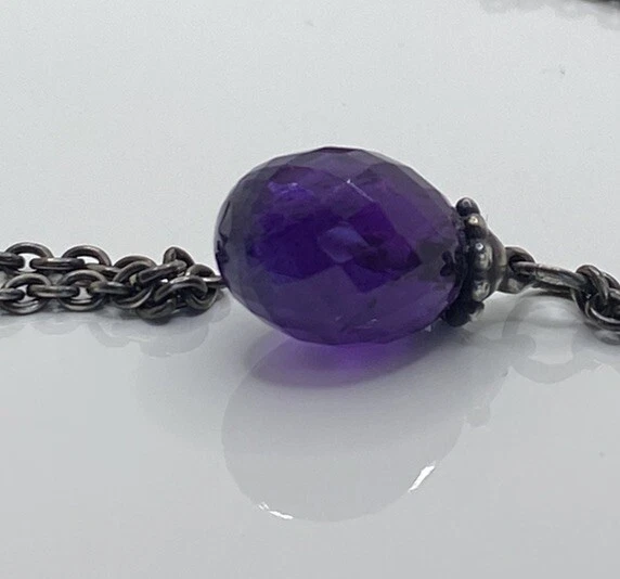 Collar de fantasía Trollbeads con amatista 80 cm Foto 3 de 4