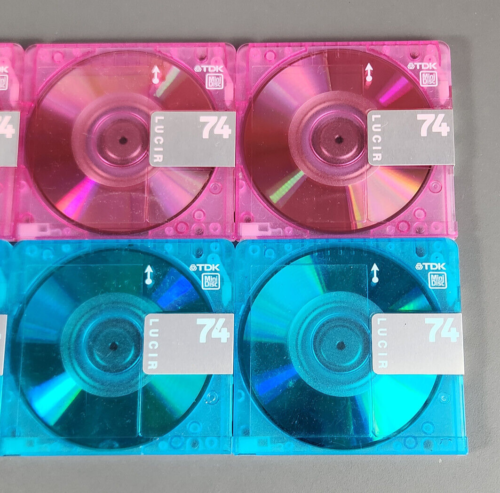 10 TDK Lucir Series 74 min MiniDisc MD Pink Blue - Picture 4 of 6