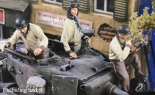 1/35 Resin Figure Model Kit US Army Tank Crew 3 Figures Unassembled Unpainted