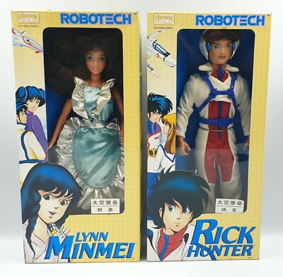 ROBOTECH : RICK HUNTER & LYNN MINMEI - ROBOTECH DEFENSE FORCE GROSSE FIGUREN